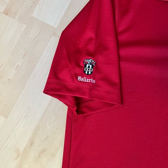 Red adidas golf polo from 100th PGA championship at Bellerive Country Club. - Picture 2 of 3